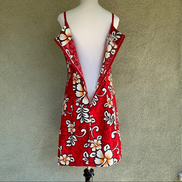 🌺 Hilo Hattie Hawaiian Sundress Red & White Dress - Picture 8 of 8